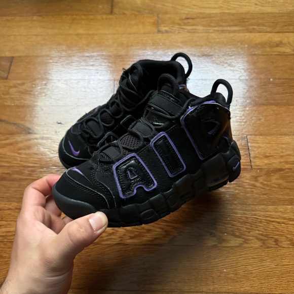 Kids Nike Air More Uptempo 'Black Action Grape' - Picture 5 of 9